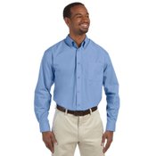Harriton Men's Essential Poplin Long-Sleeve Shirt - Personalization Available