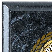 Perfect Attendance Black Marble Award Plaque