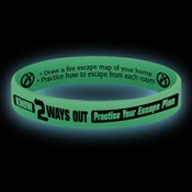 Know 2 Ways Out Glow-In-The-Dark Silicone Awareness Bracelets