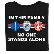 In This Family No One Stands Alone T-Shirt With Personalization