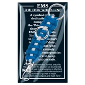 EMS: Everyday Heroes: The Thin White Line Paracord Key Chain With Card