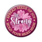 Be Strong Flower Lapel Pin With Presentation Card