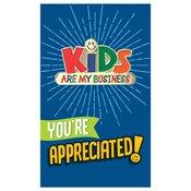 Kids Are My Business Lapel Pin With Presentation Card