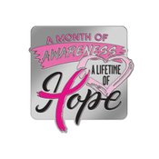 A Month of Awareness, a Lifetime of Hope Lapel Pin With Presentation Card