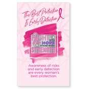 Pink: The Symbol Of Hope, The Color Of Strength Lapel Pins With Presentation Card