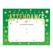 Perfect Attendance Gold Foil-Stamped Certificate 100-Piece Assortment Pack