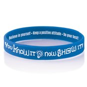 2-SIded Silicone Test-Taking Motivational Silicone Bracelets 50-Piece Assortment Pack