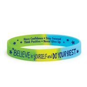 2-SIded Silicone Test-Taking Motivational Silicone Bracelets 50-Piece Assortment Pack