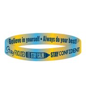 2-SIded Silicone Test-Taking Motivational Silicone Bracelets 50-Piece Assortment Pack