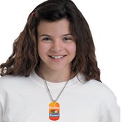 Perfect Attendance (Books) Laminated Tag With 24" Chain