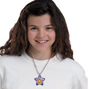 A-B Honor Roll Purple Star-Shaped Award Tag With 24" Chain