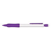 White Barrel With Color Rubber Grips Mechanical Pencils - Personalization Available