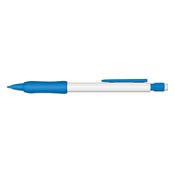White Barrel With Color Rubber Grips Mechanical Pencils - Personalization Available