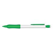 White Barrel With Color Rubber Grips Mechanical Pencils - Personalization Available