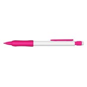 White Barrel With Color Rubber Grips Mechanical Pencils - Personalization Available