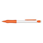 White Barrel With Color Rubber Grips Mechanical Pencils - Personalization Available