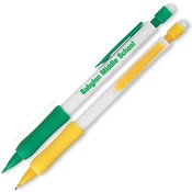 White Barrel With Color Rubber Grips Mechanical Pencils - Personalization Available