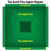 Showstopper Standard Tents (Full-Color Imprint - 4 Locations) - Personalization Available