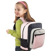 Contemporary Kid's Backpack With Side Pouch & Velcro Closure - Personalization Available