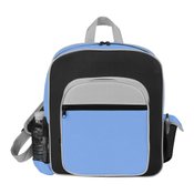 Contemporary Kid's Backpack With Side Pouch & Velcro Closure - Personalization Available