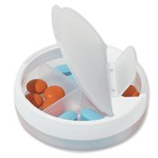 Round Pill Holder With Rotating Top - Personalization Available