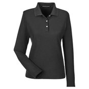 Devon & Jones Women's Pima Pique Long-Sleeve Polo