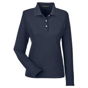 Devon & Jones Women's Pima Pique Long-Sleeve Polo