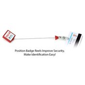 Anti-Microbial Square Retractable Badge Reel With Staff Position and Personalization