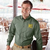 Harrington Easy Blend &trade; Men's Long-Sleeve Twill Shirt with Stain Release