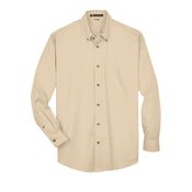 Harrington Easy Blend &trade; Men's Long-Sleeve Twill Shirt with Stain Release