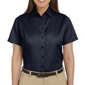 Harrington Easy Blend &trade; Women's Short-Sleeve Twill Shirt with Stain Release