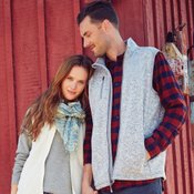 Men's Heathered Fleece Vest - Embroidery Personalization Available