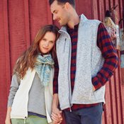 Women's Heathered Fleece Vest - Embroidery Personalization Available