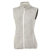 Women's Heathered Fleece Vest - Embroidery Personalization Available