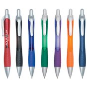 Rio Ballpoint Pen With Contoured Rubber Grip - Personalization Available