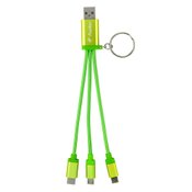 Metallic 3-in-1 Keychain Cable - Personalization Available