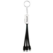 Swivel 3-in-1 Keychain Cable with Type C USB