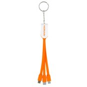 Swivel 3-in-1 Keychain Cable with Type C USB