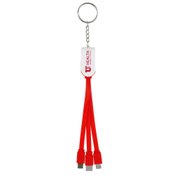 Swivel 3-in-1 Keychain Cable with Type C USB