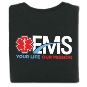EMS:Your Life Our Mission Black T-Shirt
