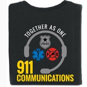 Together As One 911 Communications Short-Sleeve 2-Sided T-Shirt - Personalization Available