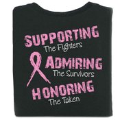 Supporting The Fighters Admiring The Survivors Honoring The Taken Two-Sided Awareness T-Shirt