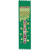 Two-Color Quarterly Perfect Attendance Award Ribbon