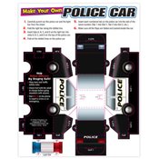 Let's Visit The Police Department Activities Book With Paper Police Car - Personalization Available
