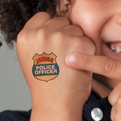 Junior Police Officer Temporary Tattoo