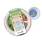 Diabetes Portion Meal Plate With Glancer (English) - Personalization Available