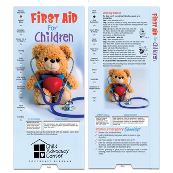 First Aid for Children Slideguide - One-Color Personalization Available from Positive Promotions