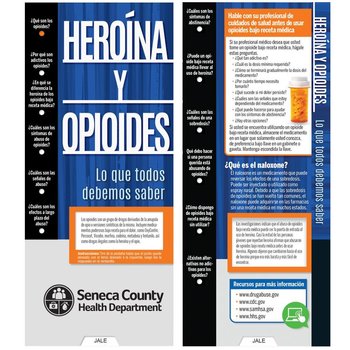 Heroin & Opioids: What Everyone Should Know Slideguide (Spanish) - One-Color Personalization Available from Positive Promotions