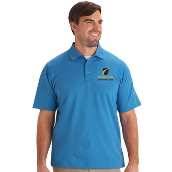 Men's Dry-Mesh Hi-Performance Short Sleeve Polo - Embroidered Personalization Available from Positive Promotions