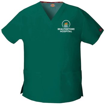 Dickies® Women's EDS Signature V-Neck 2-Pocket Scrub Top - Embroidered Personalization Available from Positive Promotions